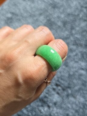 Jade Wide Band Ring